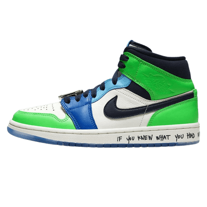 Melody Ehsani x Wmns Air Jordan 1 Mid 'Fearless' — UK 2.5 | EU 35.5 | US 5 — Front View