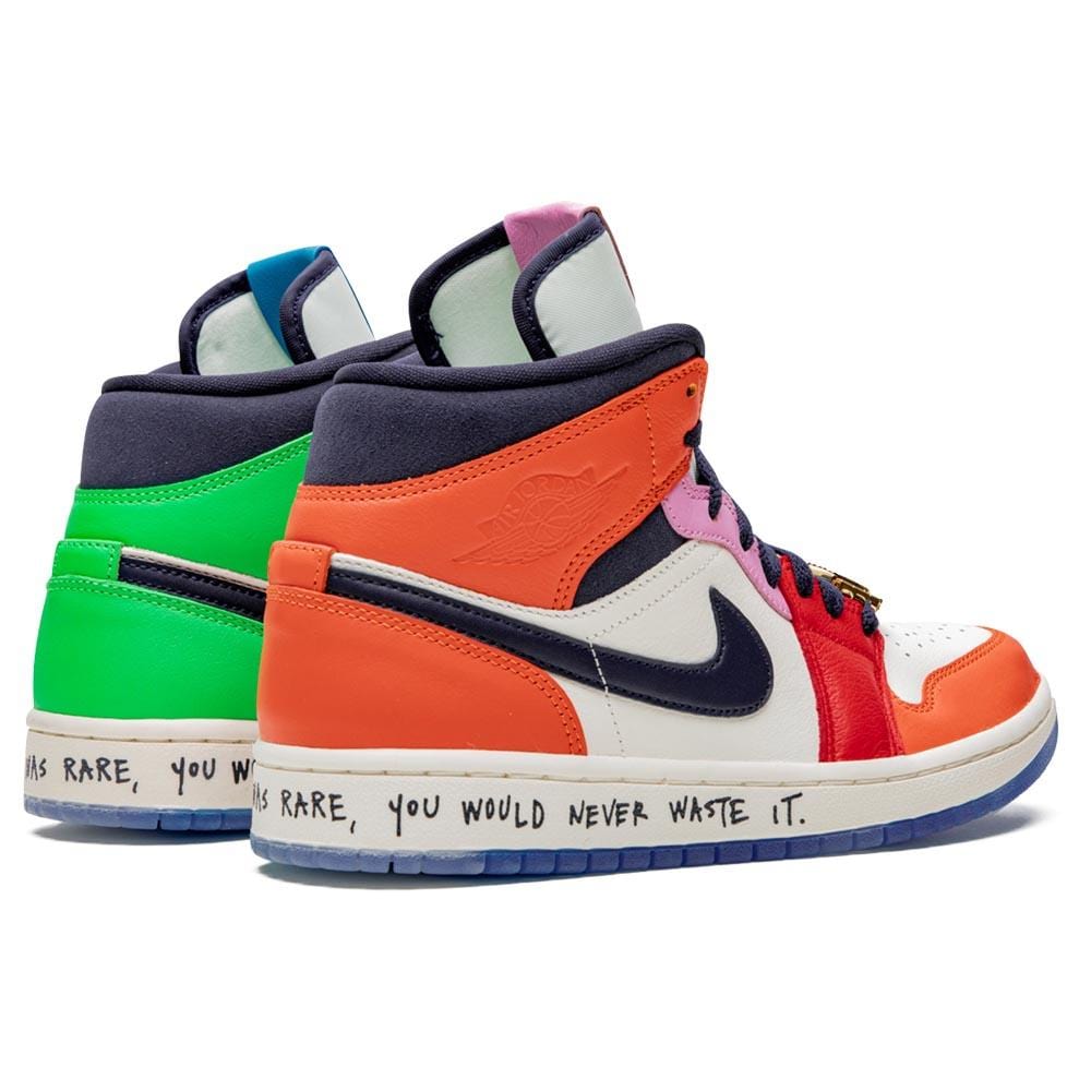 Melody Ehsani x Wmns Air Jordan 1 Mid 'Fearless' — UK 2.5 | EU 35.5 | US 5 — Back View
