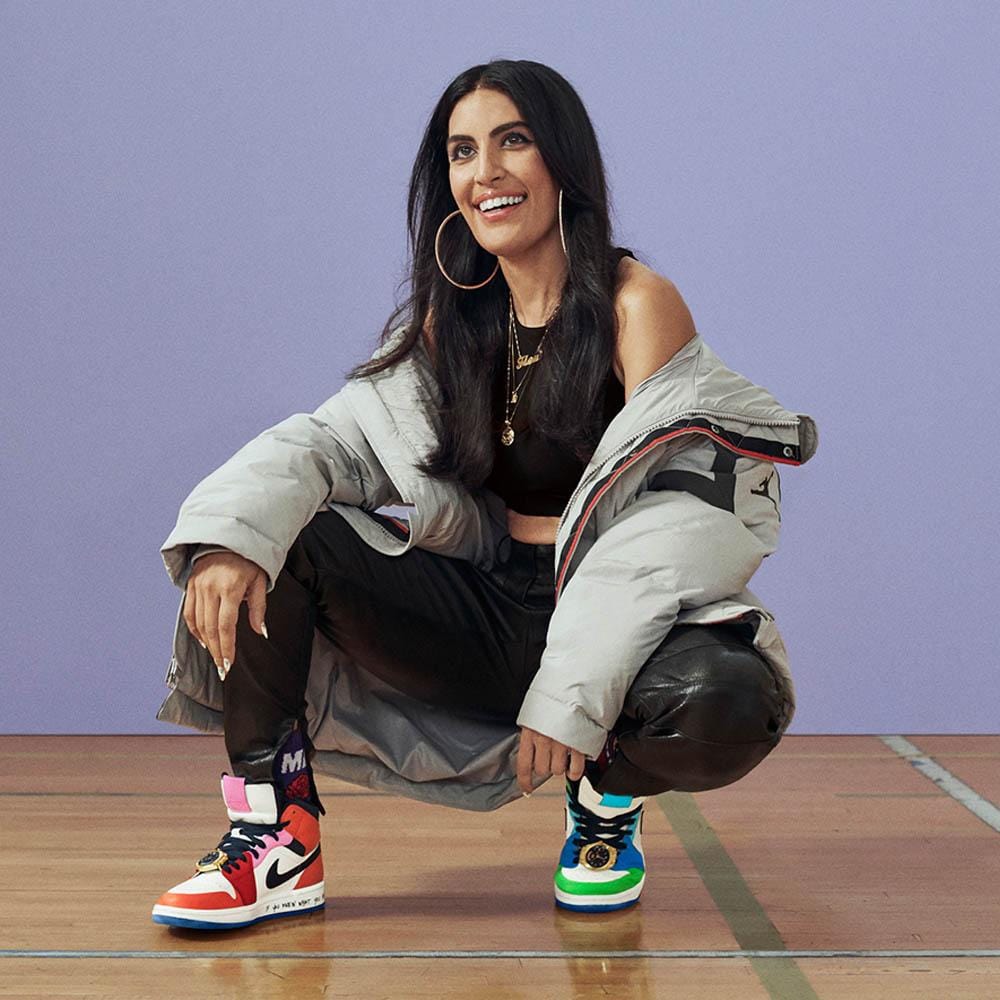 Melody Ehsani x Wmns Air Jordan 1 Mid 'Fearless' — UK 2.5 | EU 35.5 | US 5 — Lifestyle View