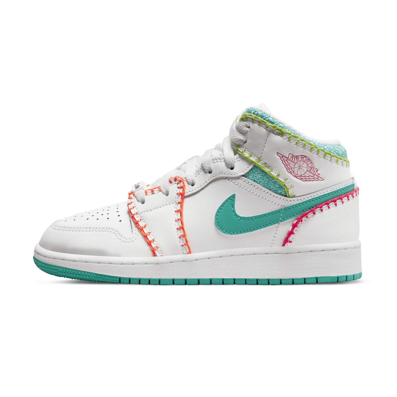 Air Jordan 1 Mid SE GS 'Multi Knit' — UK 13.5 | EU 32 | US 1Y — Front View