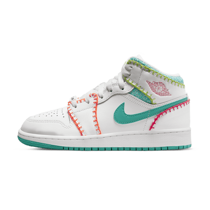 Air Jordan 1 Mid SE GS 'Multi Knit' — UK 13.5 | EU 32 | US 1Y — Front View