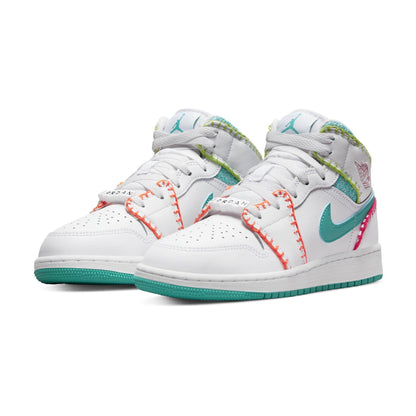 Air Jordan 1 Mid SE GS 'Multi Knit' — UK 13.5 | EU 32 | US 1Y — Side View