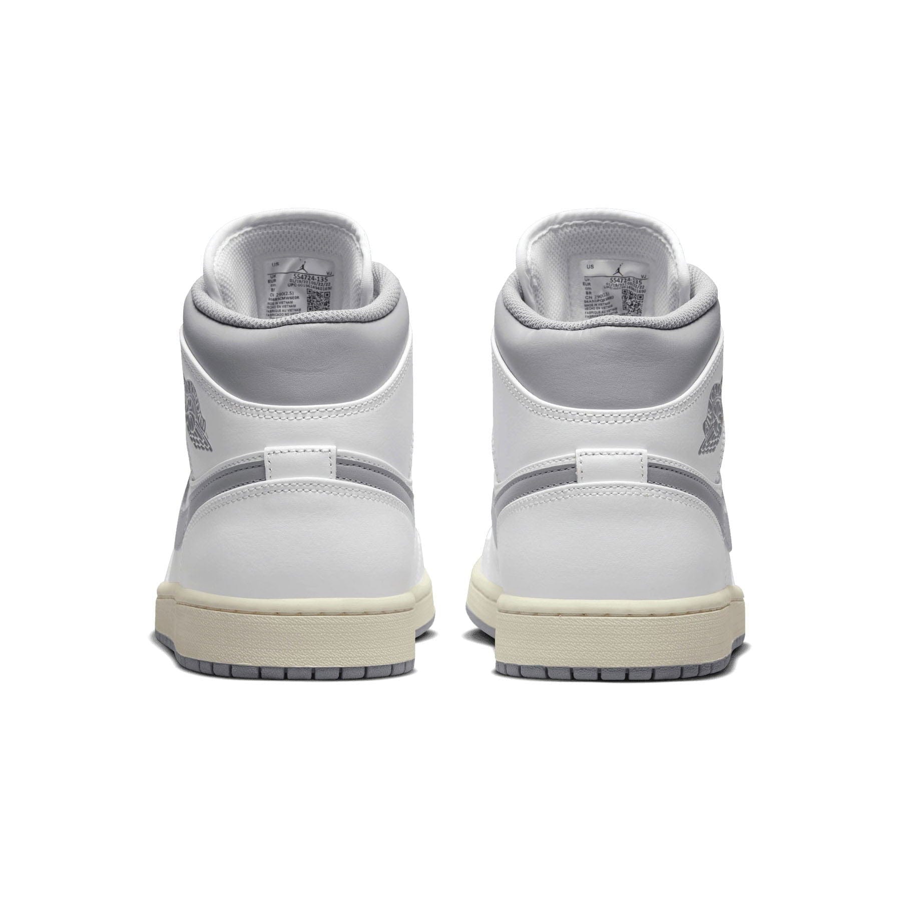 Air Jordan 1 Mid 'Neutral Grey' — UK 3 | EU 35.5 | US 3.5 — Top View
