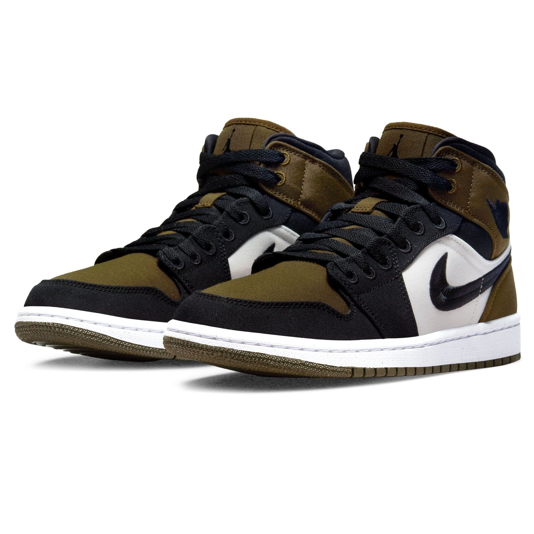 Air Jordan 1 Mid Wmns SE 'Olive Toe' — UK 2.5 | EU 35.5 | US 5 — Side View