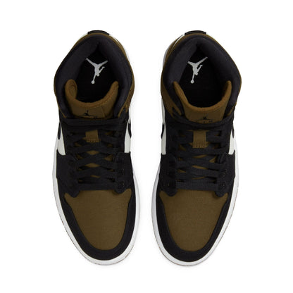 Air Jordan 1 Mid Wmns SE 'Olive Toe' — UK 2.5 | EU 35.5 | US 5 — Back View