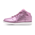 Air Jordan 1 Mid SE GS 'Pink Rose' — UK 13.5 | EU 32 | US 1Y — Front View