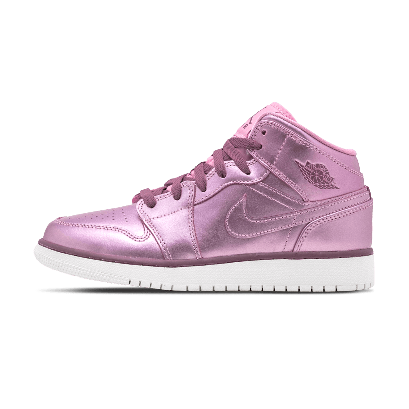 Air Jordan 1 Mid SE GS 'Pink Rose' — UK 13.5 | EU 32 | US 1Y — Front View