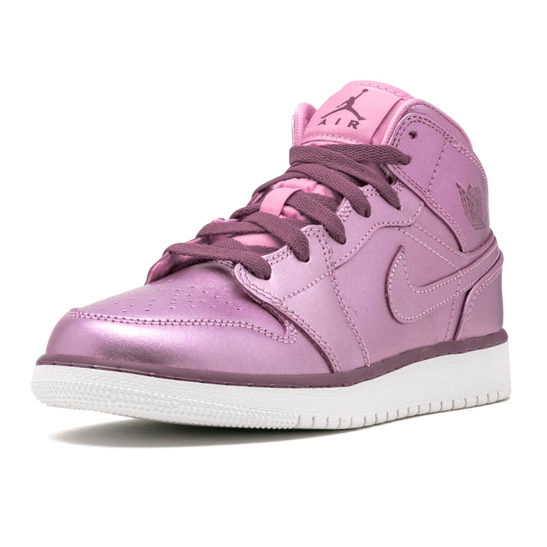 Air Jordan 1 Mid SE GS 'Pink Rose' — UK 13.5 | EU 32 | US 1Y — Top View