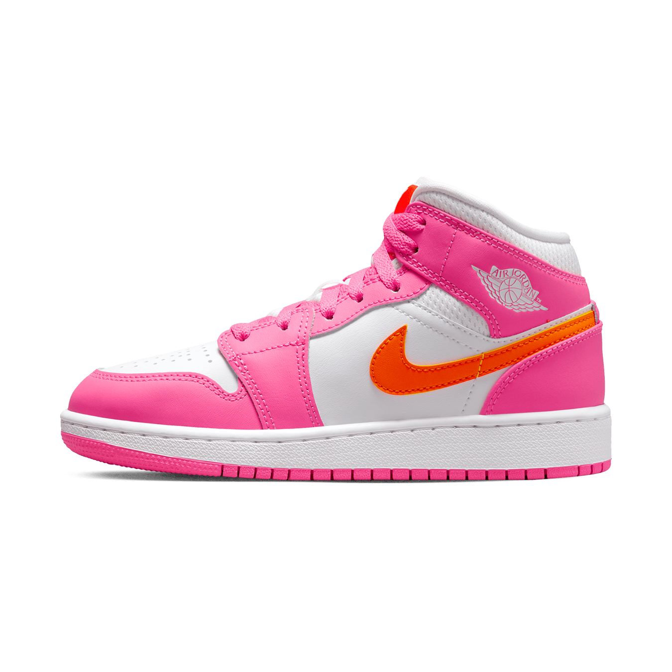 Air Jordan 1 Mid GS 'Pinksicle Orange' — UK 13.5 | EU 32 | US 1Y — Front View