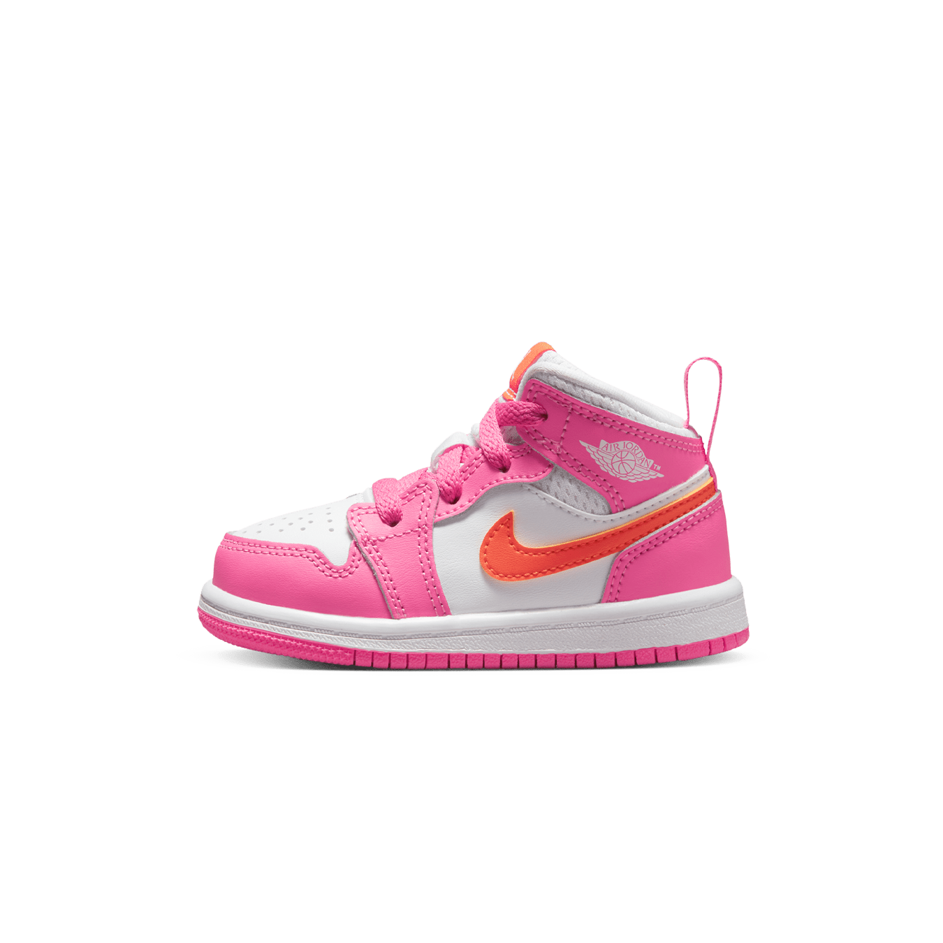 Air Jordan 1 Mid TD 'Pinksicle Orange' — UK 0C | EU 15 | US 0C — Front View