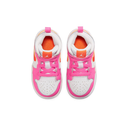 Air Jordan 1 Mid TD 'Pinksicle Orange' — UK 0C | EU 15 | US 0C — Detail View