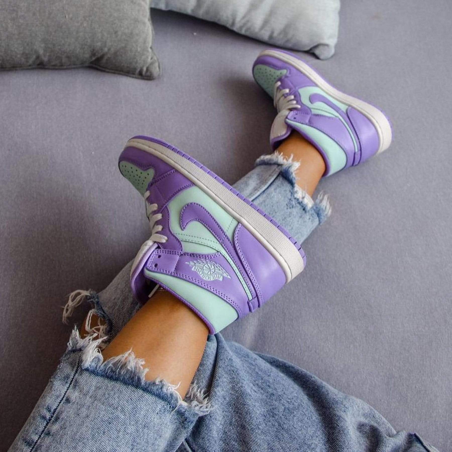 Air Jordan 1 Mid 'Purple Aqua' — UK 3 | EU 35.5 | US 3.5 — Alternate View 7