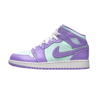 Air Jordan 1 Mid GS 'Purple Aqua' — UK 13.5 | EU 32 | US 1Y — Front View