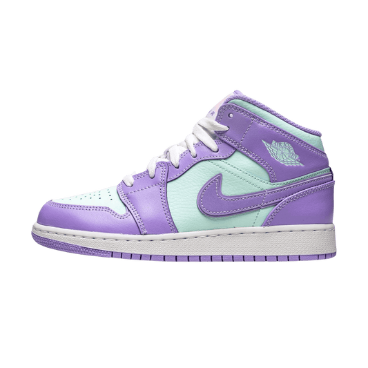 Air Jordan 1 Mid GS 'Purple Aqua' — UK 13.5 | EU 32 | US 1Y — Front View