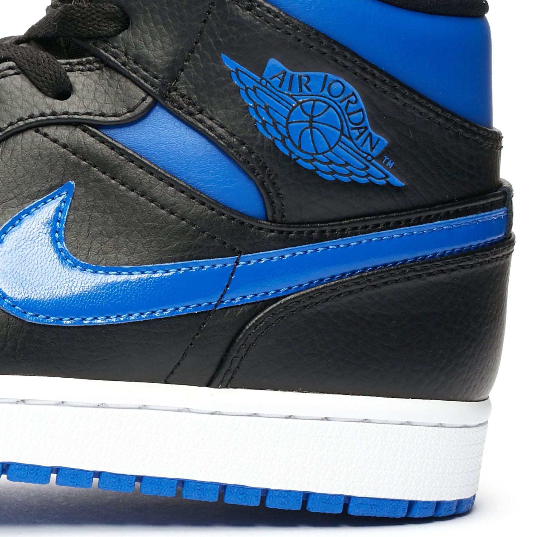 Air Jordan 1 Mid 'Black Hyper Royal' — UK 3 | EU 35.5 | US 3.5 — Alternate View 7