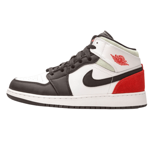 Air Jordan 1 Mid GS 'Red Mint' — UK 13.5 | EU 32 | US 1Y — Front View