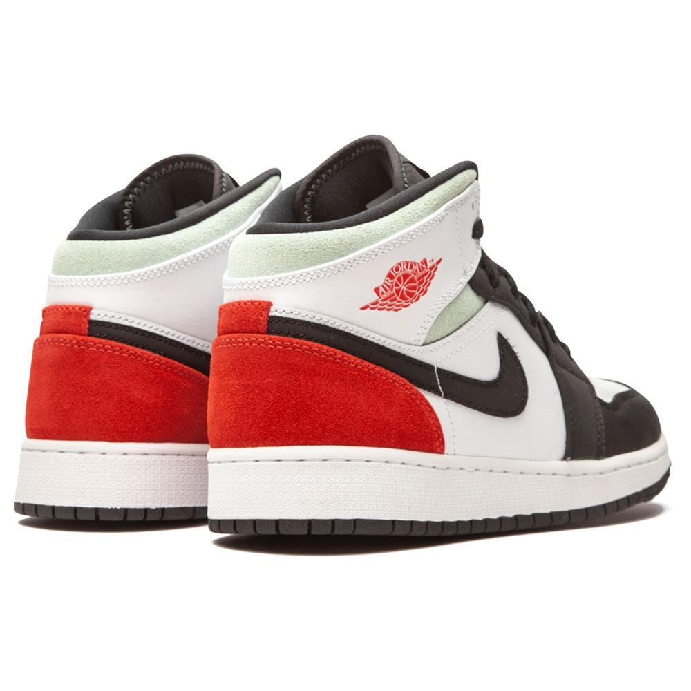 Air Jordan 1 Mid GS 'Red Mint' — UK 13.5 | EU 32 | US 1Y — Back View
