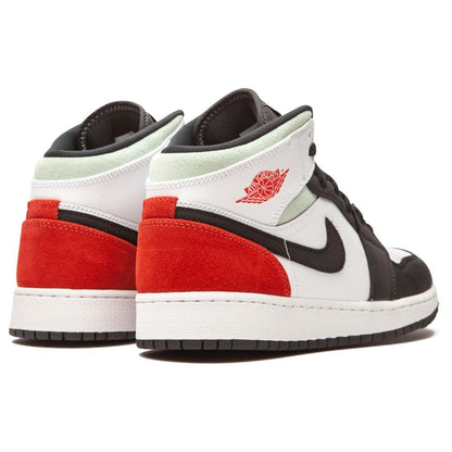 Air Jordan 1 Mid GS 'Red Mint' — UK 13.5 | EU 32 | US 1Y — Back View