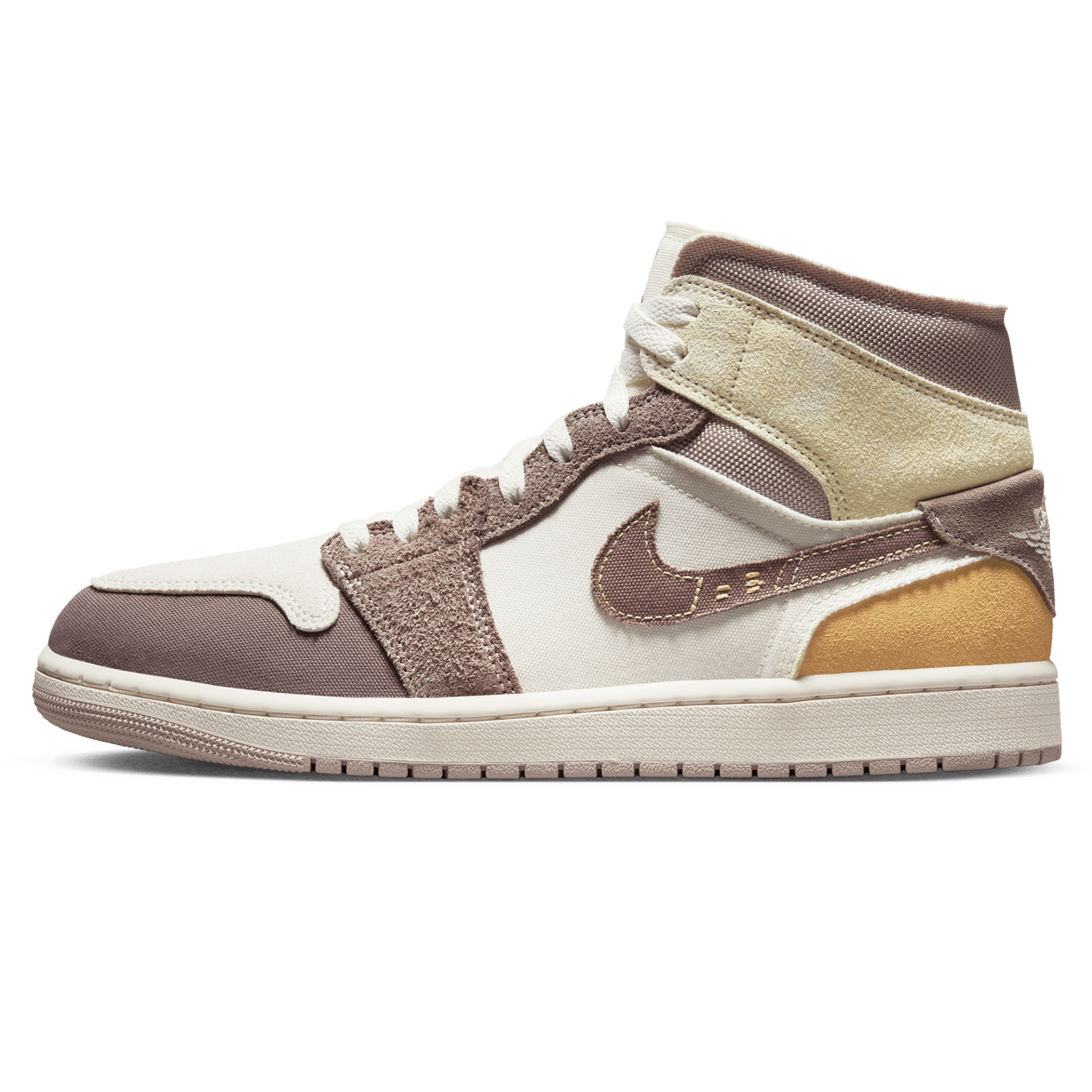 Air Jordan 1 Mid SE Craft 'Inside Out - Taupe Haze' — UK 3 | EU 35.5 | US 3.5 — Front View