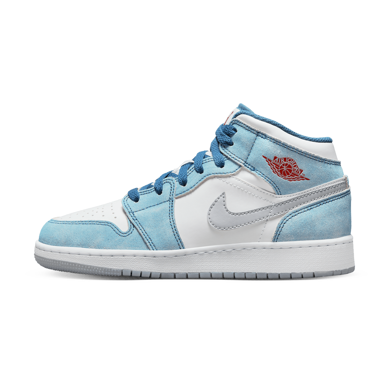 Air Jordan 1 Mid SE GS 'French Blue' — UK 13.5 | EU 32 | US 1Y — Front View