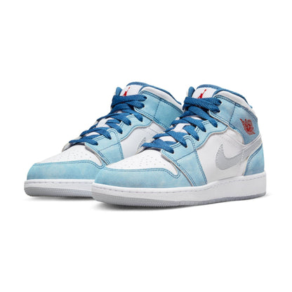 Air Jordan 1 Mid SE GS 'French Blue' — UK 13.5 | EU 32 | US 1Y — Side View