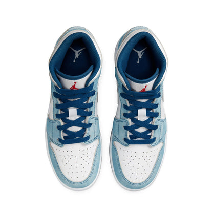 Air Jordan 1 Mid SE GS 'French Blue' — UK 13.5 | EU 32 | US 1Y — Back View