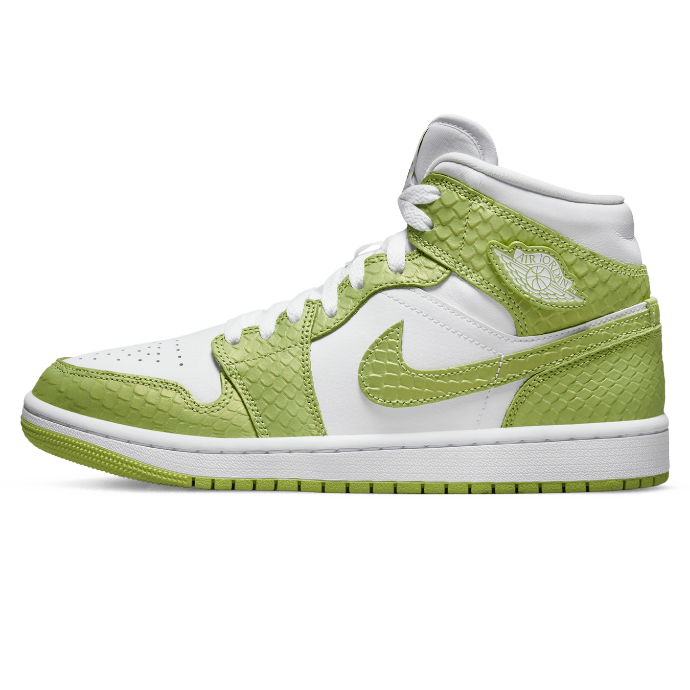 Air Jordan 1 Mid SE Wmns 'Green Python' — UK 2.5 | EU 35.5 | US 5 — Front View