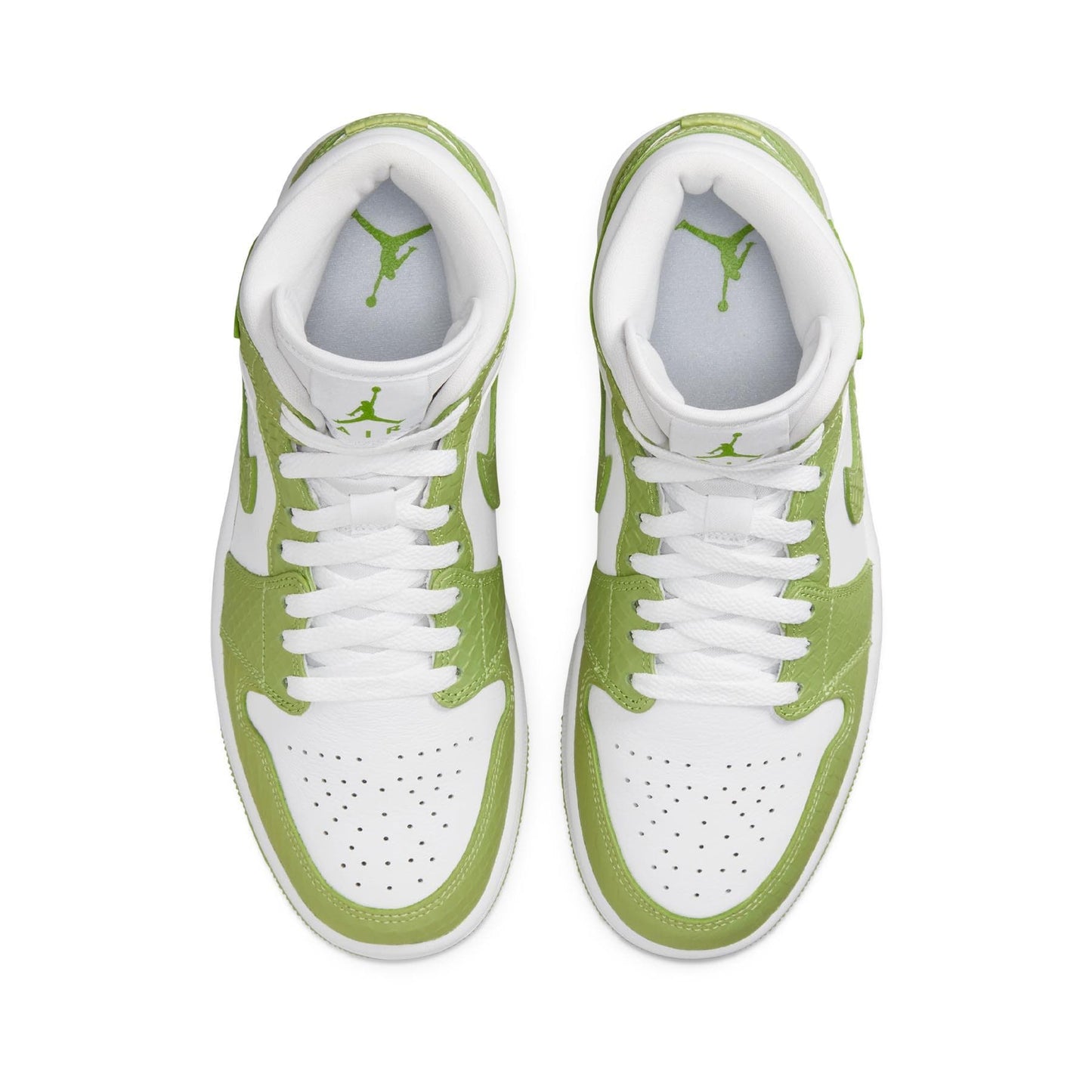 Air Jordan 1 Mid SE Wmns 'Green Python' — UK 2.5 | EU 35.5 | US 5 — Top View