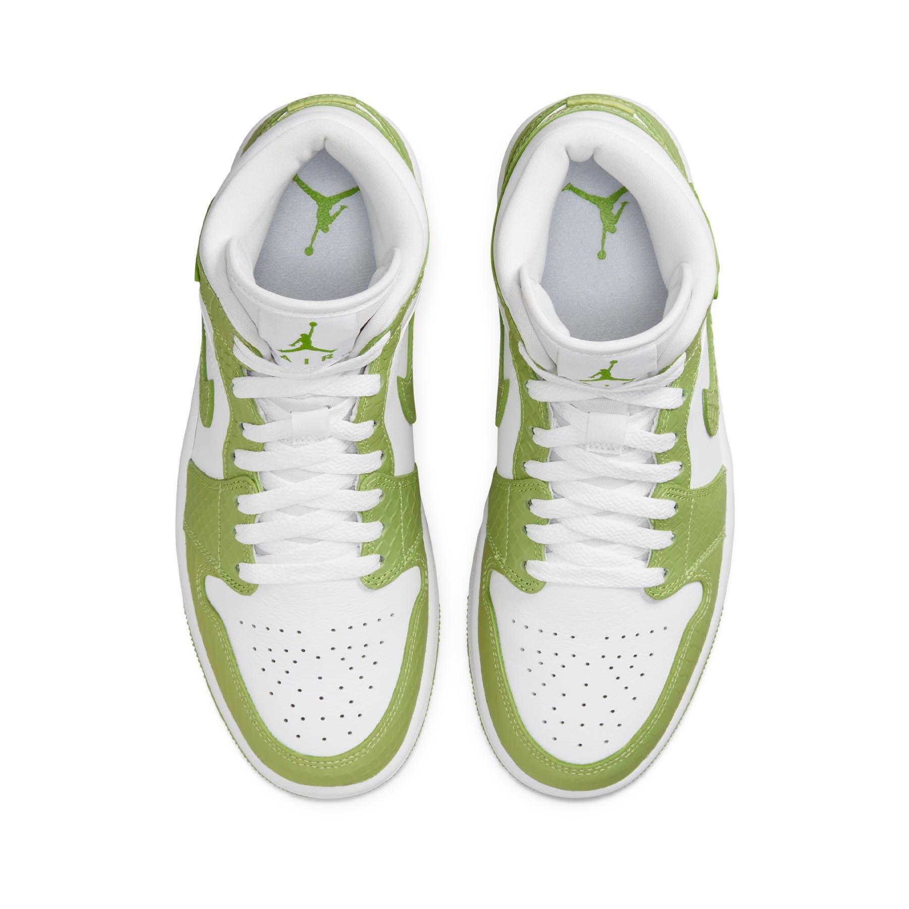 Air Jordan 1 Mid SE Wmns 'Green Python' — UK 2.5 | EU 35.5 | US 5 — Top View