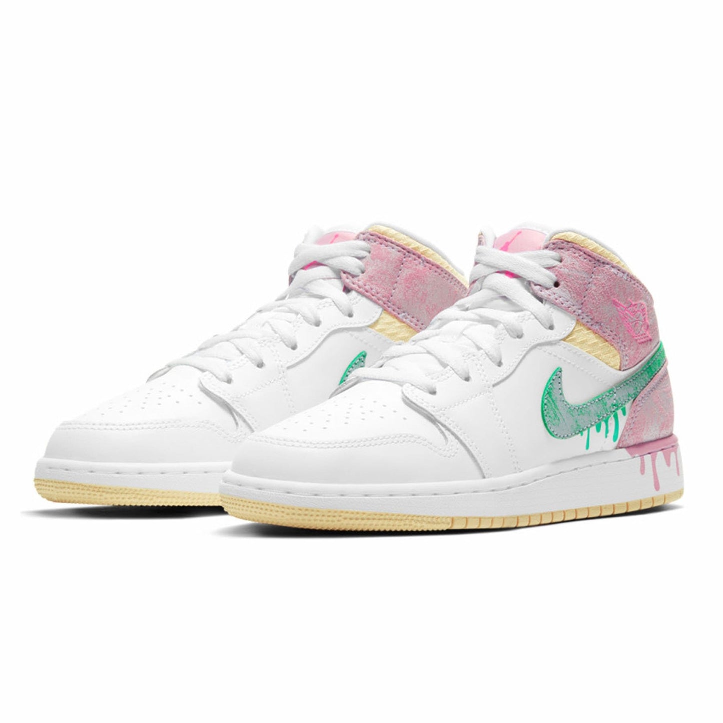 Air Jordan 1 Mid SE GS 'Paint Drip' — UK 13.5 | EU 32 | US 1Y — Side View