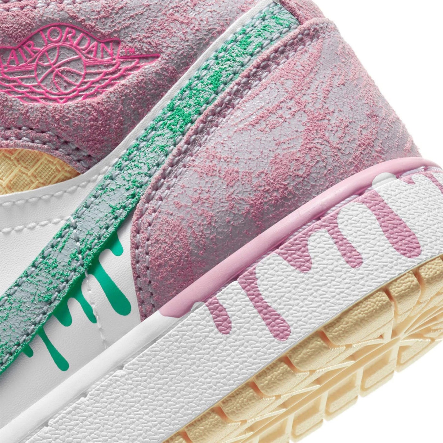 Air Jordan 1 Mid SE GS 'Paint Drip' — UK 13.5 | EU 32 | US 1Y — Top View