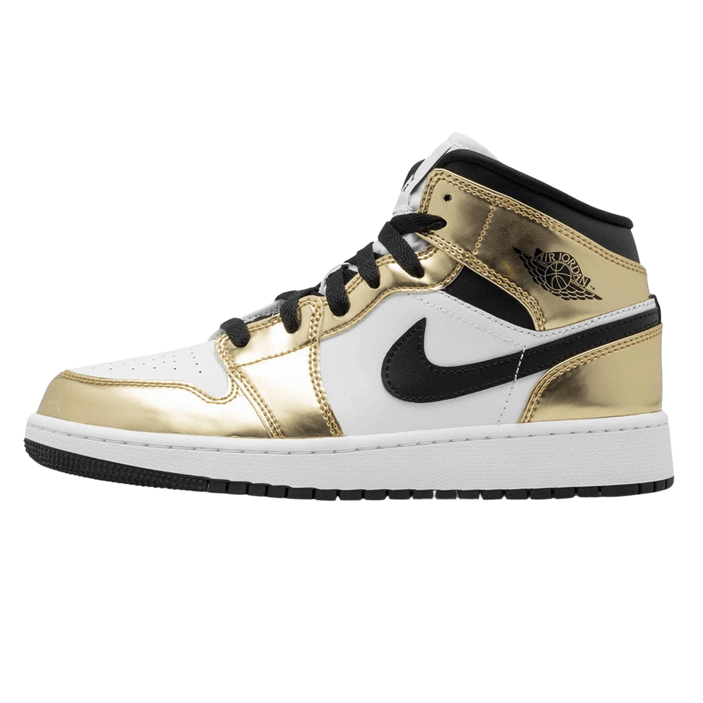Air Jordan 1 Mid SE GS 'Metallic Gold' — UK 13.5 | EU 32 | US 1Y — Front View