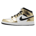 Air Jordan 1 Mid SE GS 'Metallic Gold' — UK 13.5 | EU 32 | US 1Y — Front View