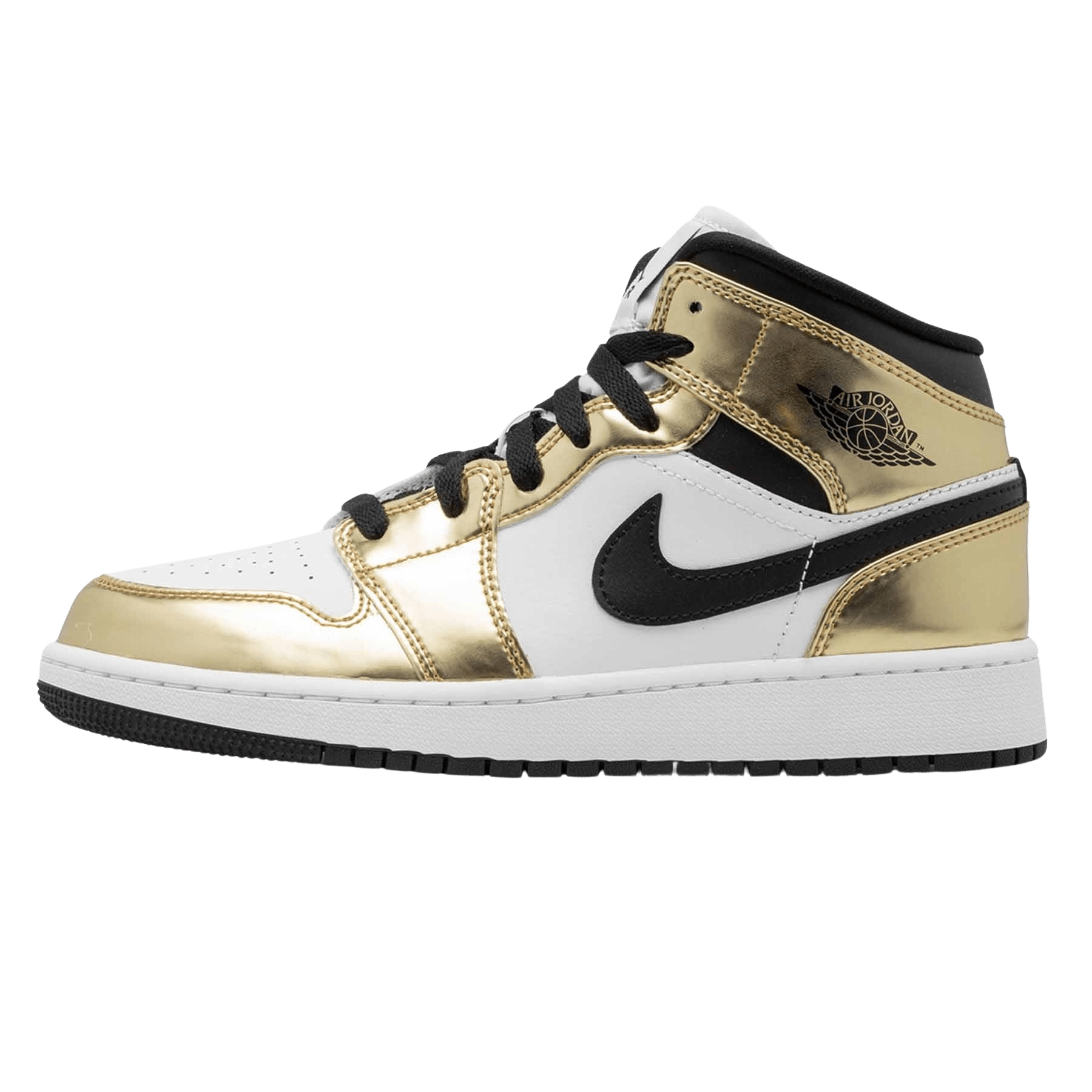 Air Jordan 1 Mid SE GS 'Metallic Gold' — UK 13.5 | EU 32 | US 1Y — Front View