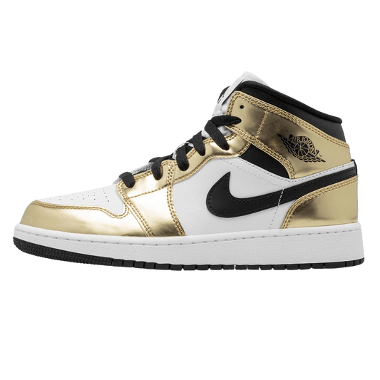 Air Jordan 1 Mid SE GS 'Metallic Gold' — UK 13.5 | EU 32 | US 1Y — Front View