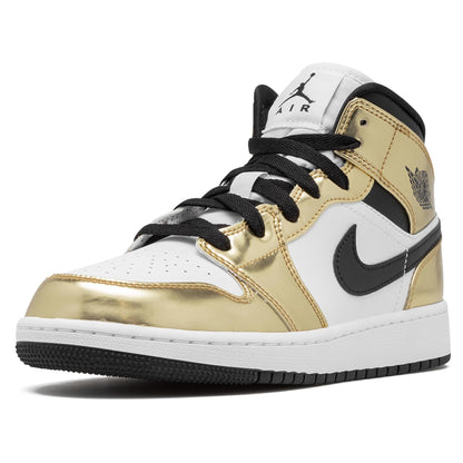 Air Jordan 1 Mid SE GS 'Metallic Gold' — UK 13.5 | EU 32 | US 1Y — Detail View