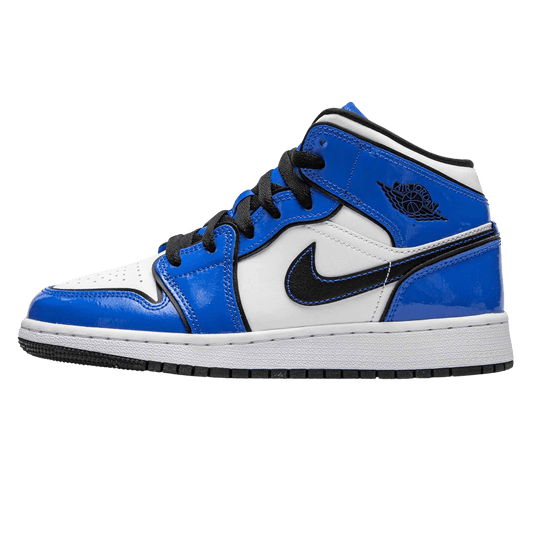 Air Jordan 1 Mid SE GS 'Signal Blue' — UK 13.5 | EU 32 | US 1Y — Front View