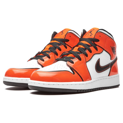 Air Jordan 1 Mid SE GS 'Turf Orange' — UK 13.5 | EU 32 | US 1Y — Side View