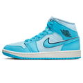 Air Jordan 1 Mid Wmns 'Ice Blue' — UK 2.5 | EU 35.5 | US 5 — Front View