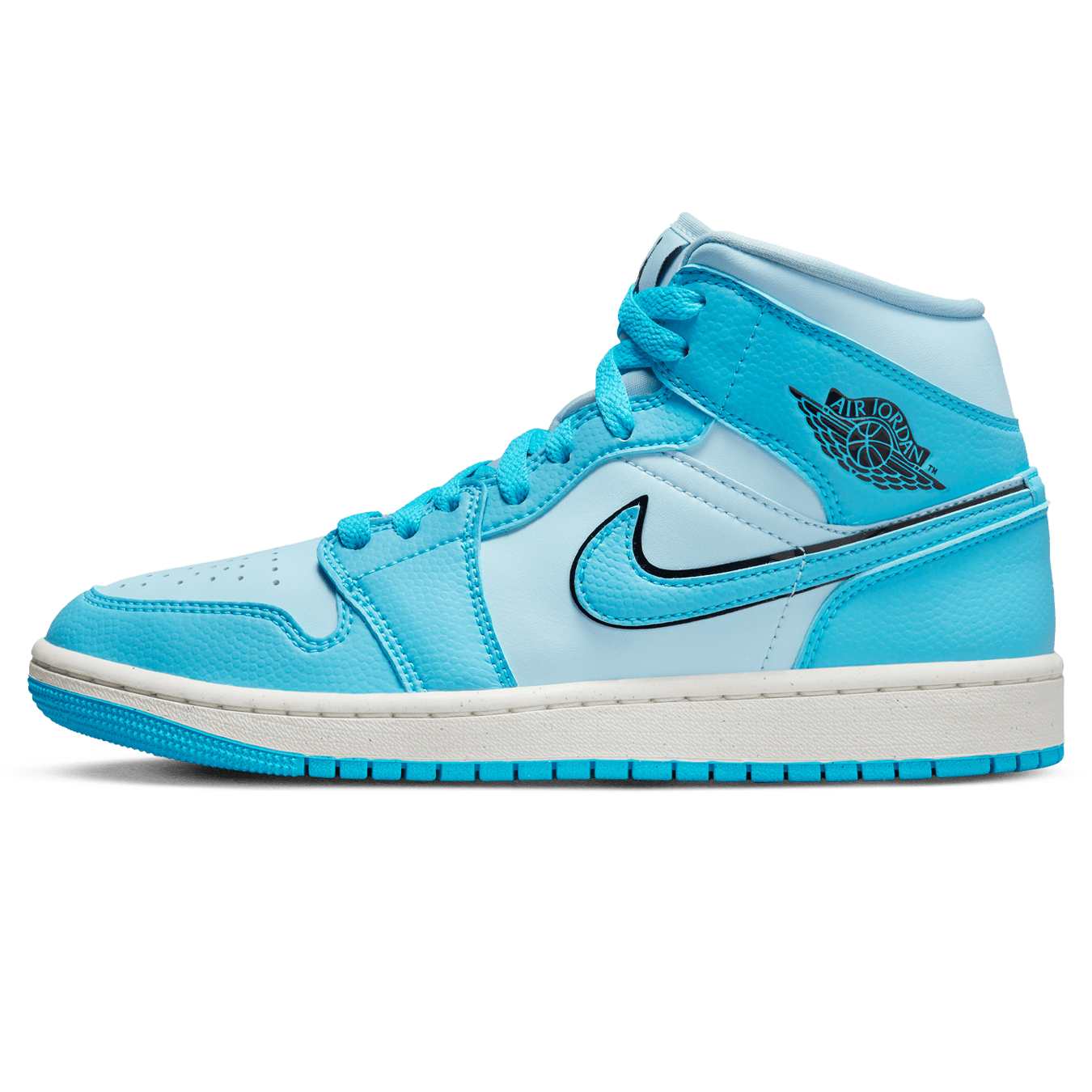 Air Jordan 1 Mid Wmns 'Ice Blue' — UK 2.5 | EU 35.5 | US 5 — Front View