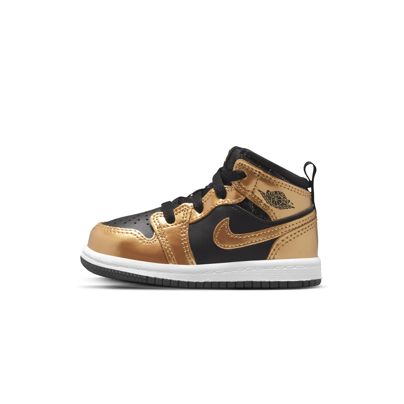 Air Jordan 1 Mid SE TD 'Metallic Gold Black' — UK 0C | EU 15 | US 0C — Front View