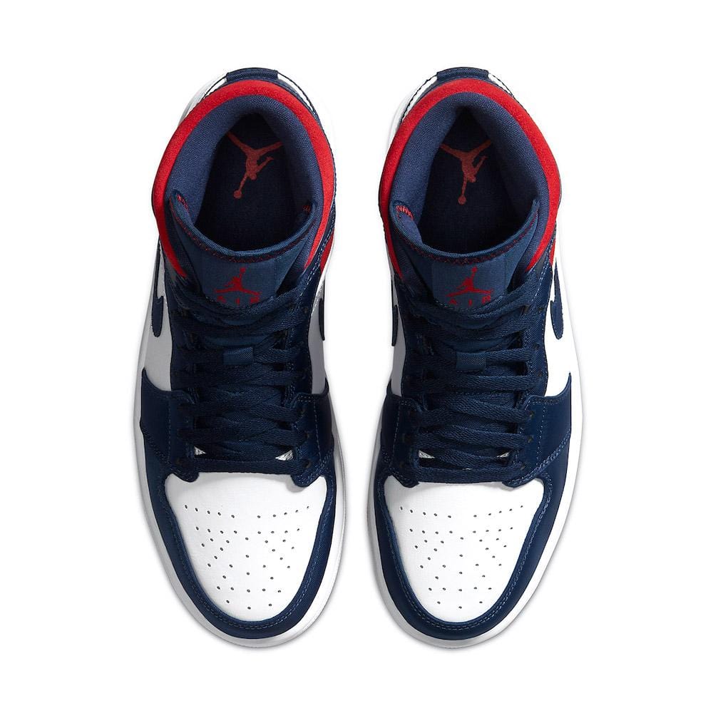 Air Jordan 1 Mid SE “Olympic USA” — UK 3 | EU 35.5 | US 3.5 — Top View