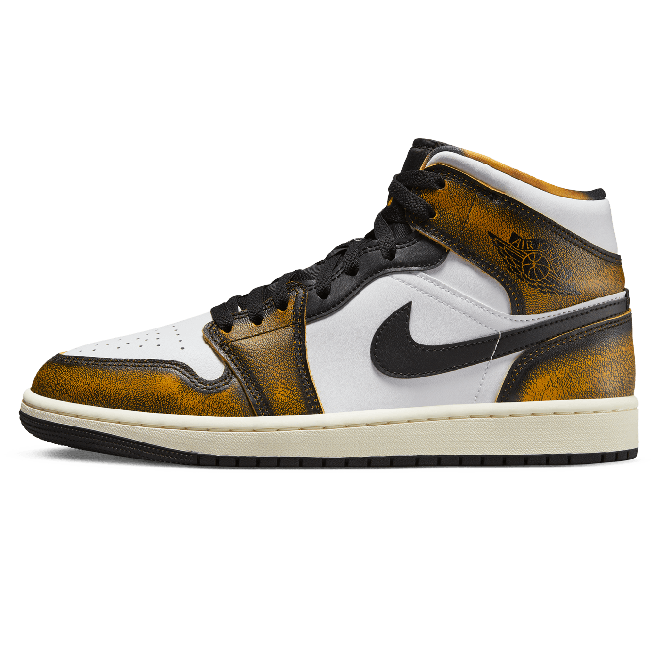 Air Jordan 1 Mid SE 'Wear-Away - Taxi' — UK 3 | EU 35.5 | US 3.5 — Front View