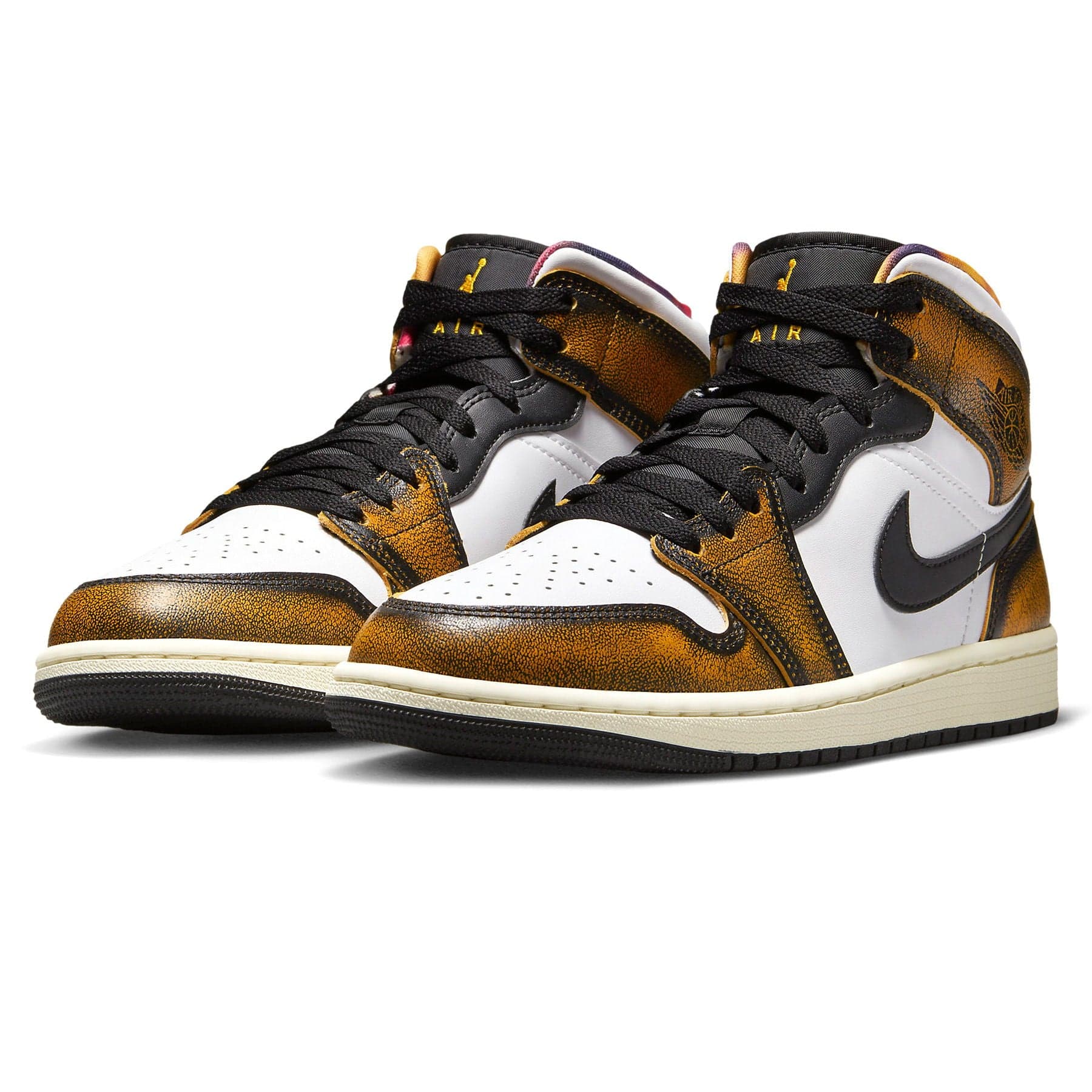 Air Jordan 1 Mid SE 'Wear-Away - Taxi' — UK 3 | EU 35.5 | US 3.5 — Side View