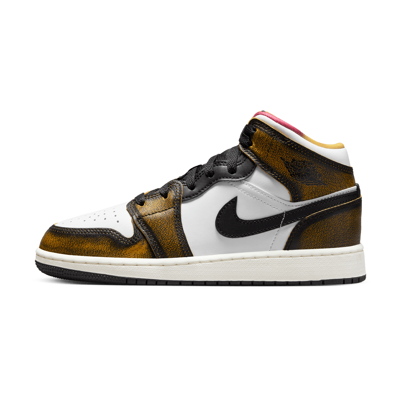 Air Jordan 1 Mid SE GS 'Wear-Away - Taxi' — UK 13.5 | EU 32 | US 1Y — Front View