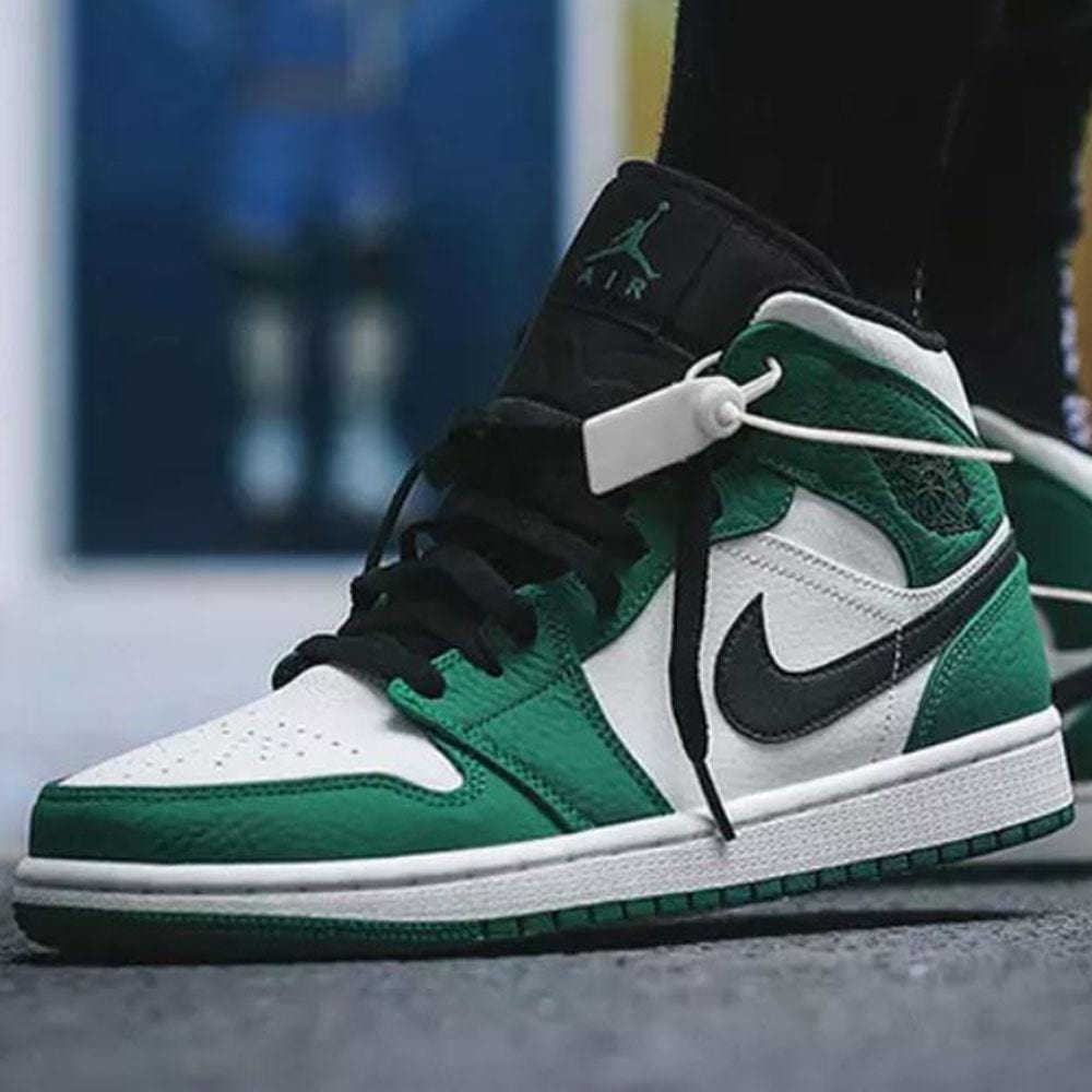 Air Jordan 1 Mid 'Pine Green' — 3 UK | 35.5 EU — Lifestyle View
