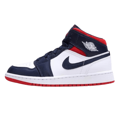 Air Jordan 1 Mid GS 'USA Olympic' — UK 13.5 | EU 32 | US 1Y — Front View