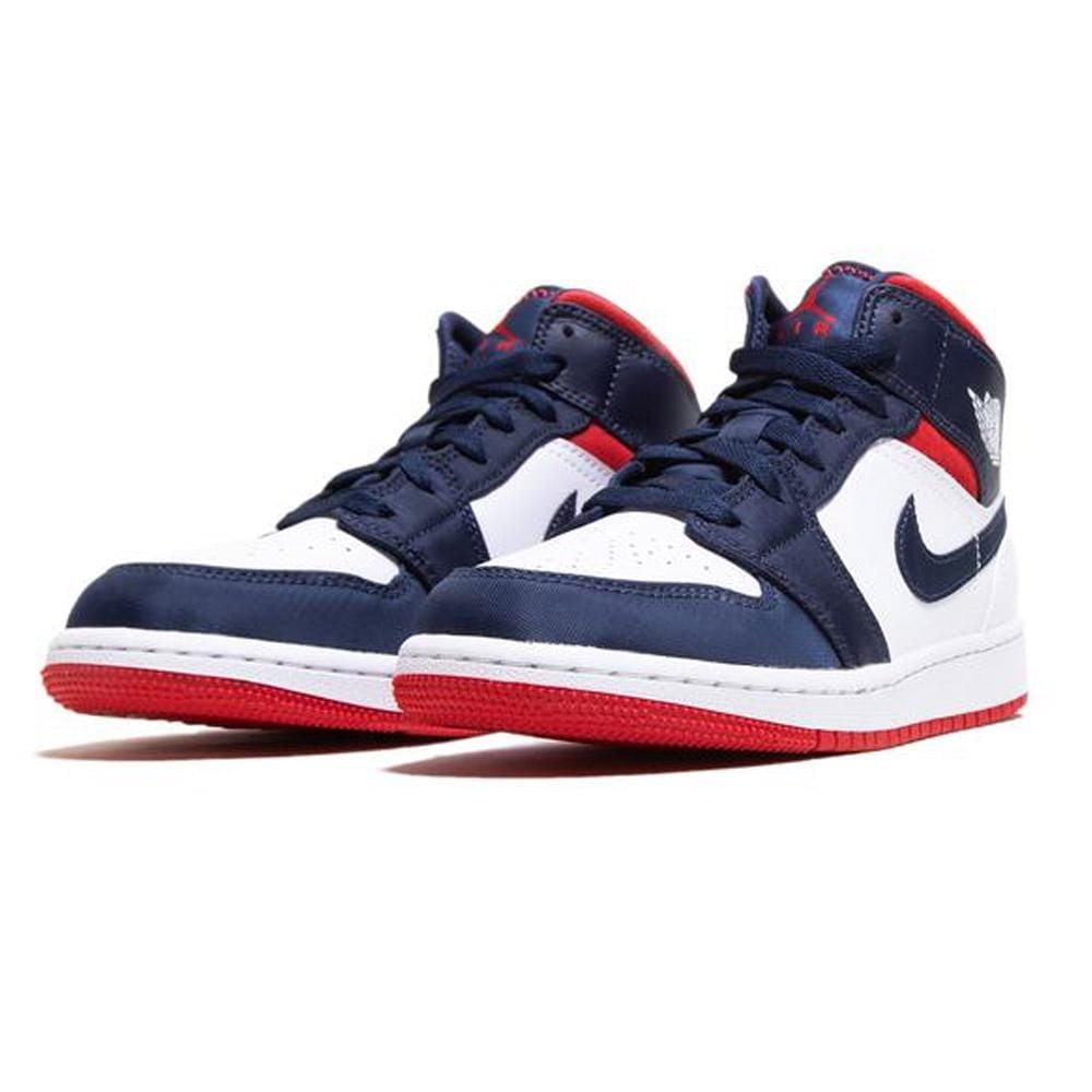 Air Jordan 1 Mid GS 'USA Olympic' — UK 13.5 | EU 32 | US 1Y — Back View