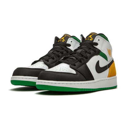 Air Jordan 1 Mid SE GS 'Oakland' — UK 13.5 | EU 32 | US 1Y — Side View