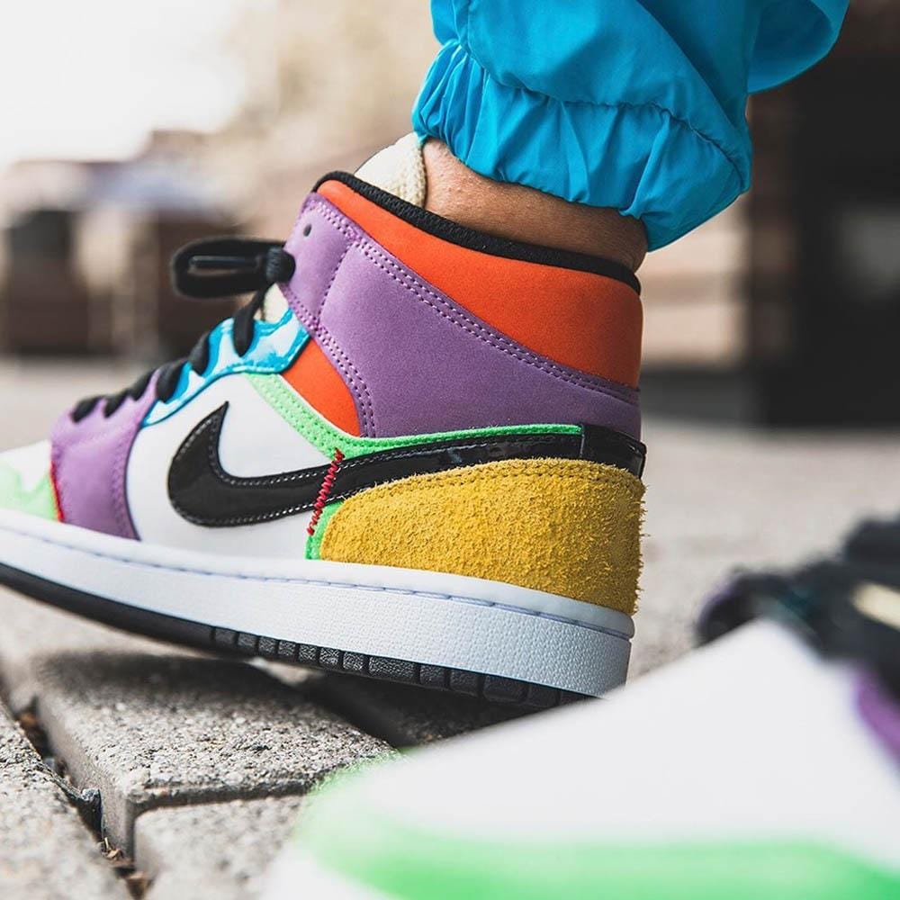 Air Jordan 1 Mid SE Multi-Colour (W) — UK 2.5 | EU 35.5 | US 5 — Detail View